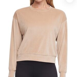 Marika Women's Set Tan Velvet Ribbed matching set